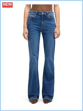 Mid Rise Bootcut Jeans Petite Slim Illusion Leggy Flare